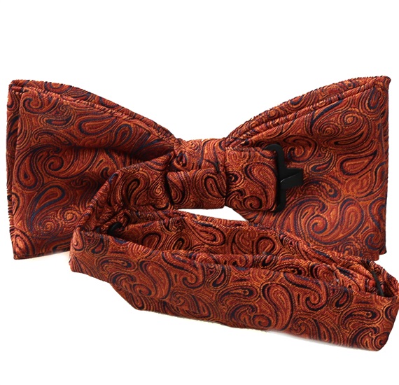 Laço telha com paisley reversa