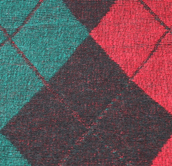 Tecido pashmina xadrez vermelhas e verdes