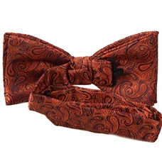 Laço telha com paisley reversa