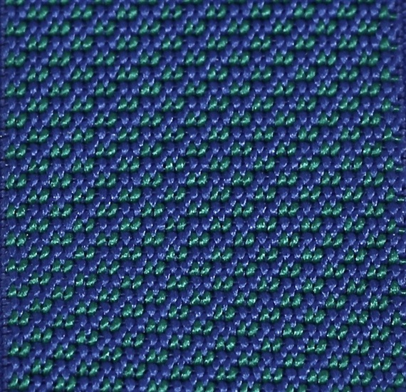 Suspensórios azul grãos verdes