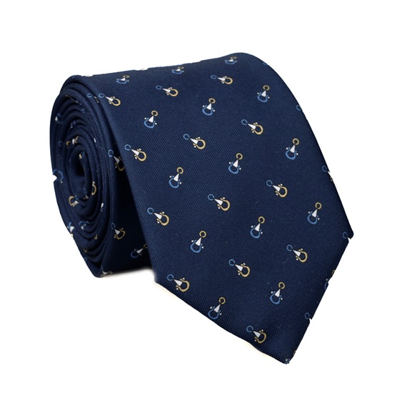 Gravata Azul Marinho com Estribos