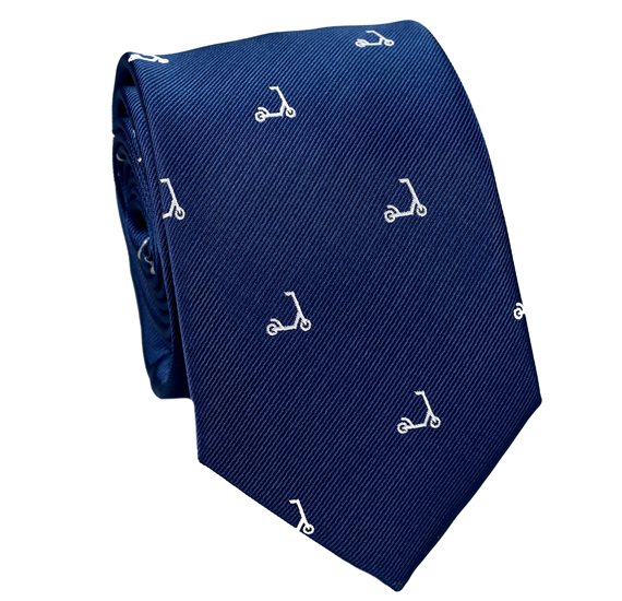 Gravata Azul Marinho com Scooter