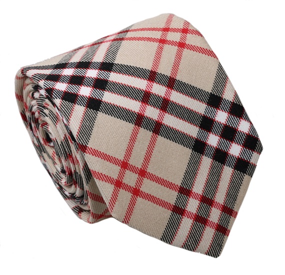 Gravata Xadrez Beige