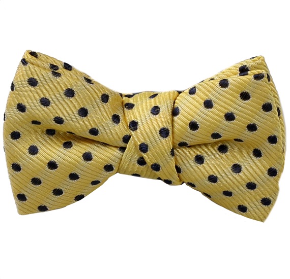 Laço Bebê Amarelo e Bolinhas Azuis
