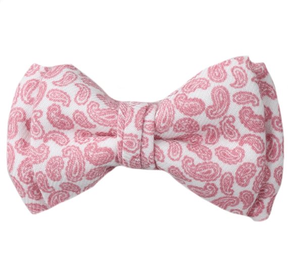 Laço Bebê Paisley Rosa
