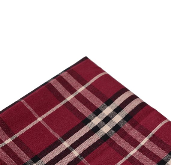 Lenço Bolso Xadrez Escocês Bordô