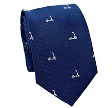 Gravata Azul Marinho com Scooter