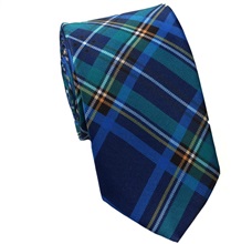 Gravata Xadrez Azul e Verde