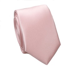 Gravata Estreita e Lenço Rosa