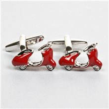 Botões de Punho Scooter Vermelha
