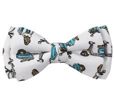 Laço Menino Branco Scooter Turquesa