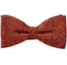 Laço e Lenço Telha com Paisley