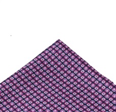 Lenço Bolso Seda com Desenho Fúcsia